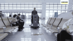 Application of Kärcher Scrubber Dryer BD 75/120 R in High-Speed Railway Stations